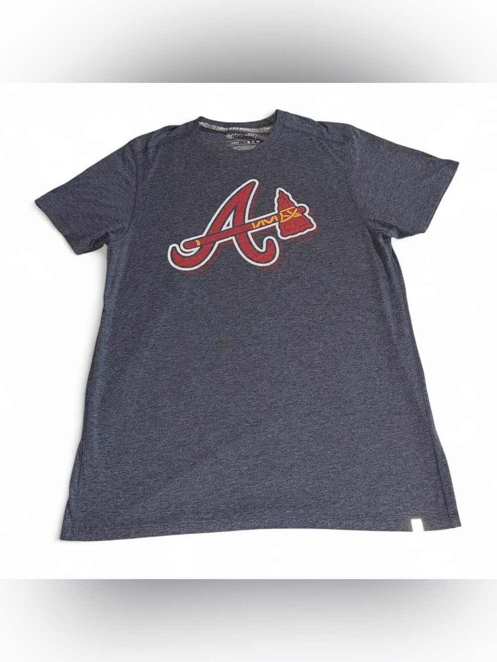 '47 Men's Navy Heather Atlanta A Logo Short Sleeve Tee
